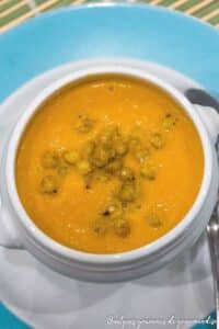 Velouté de carottes aux pois chiches
