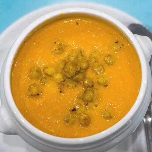 Velouté de carottes aux pois chiches