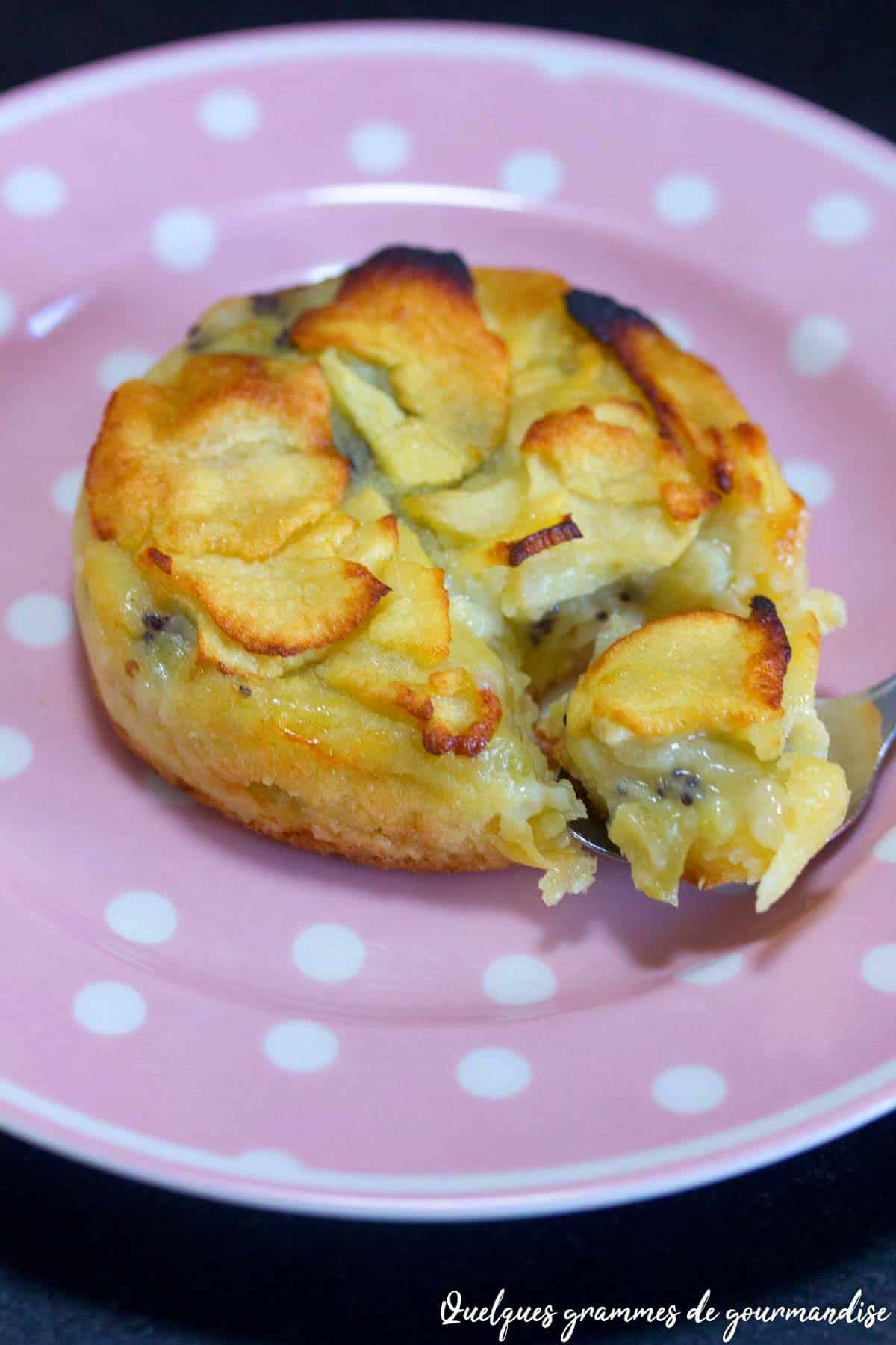 Gâteau invisible pommes kiwis