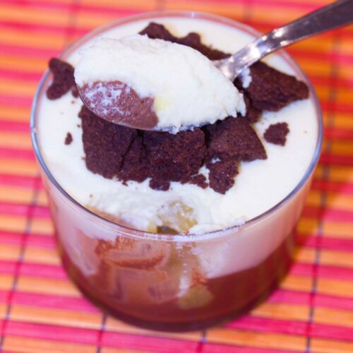 Mousse au rhum ananas et chocolat