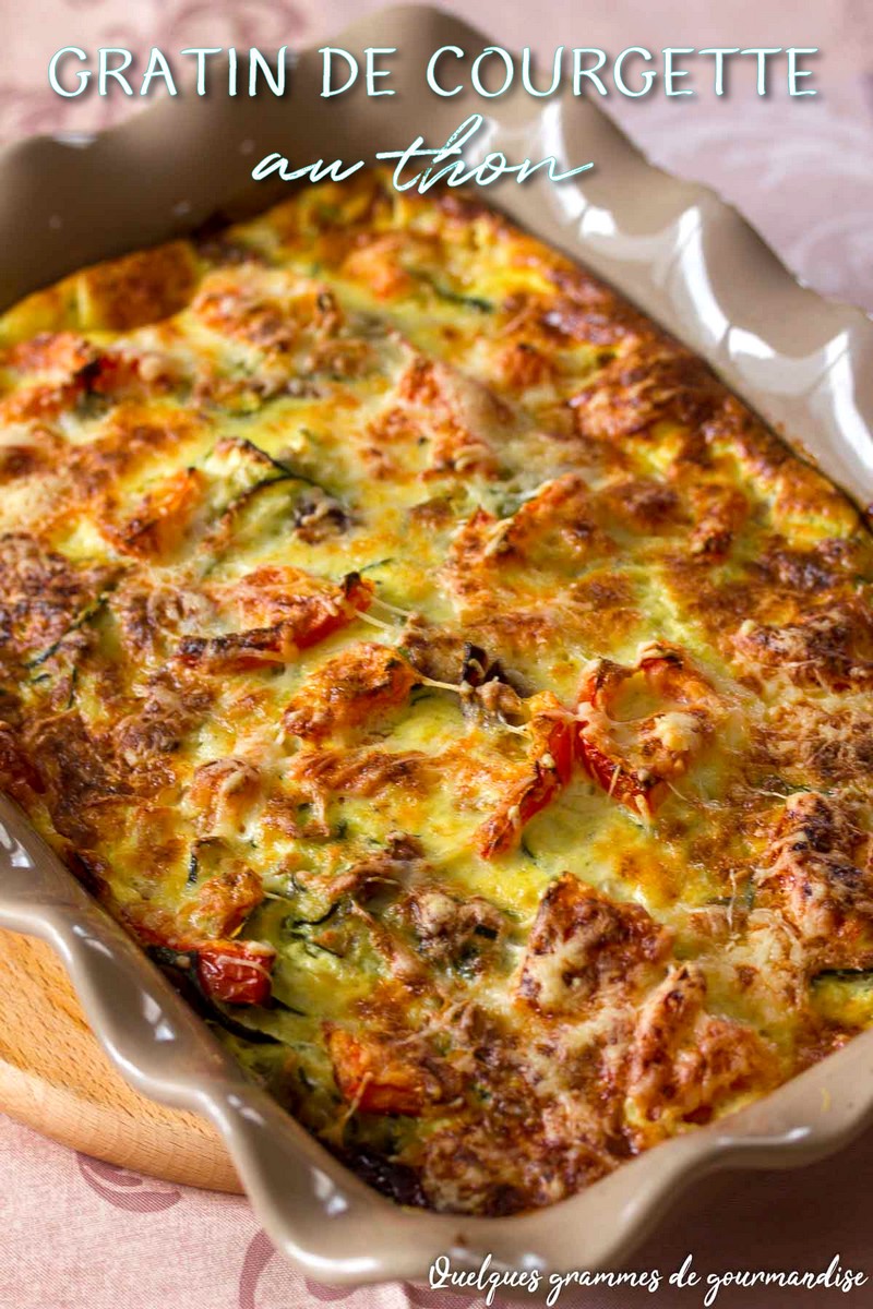 Gratin de courgette au thon