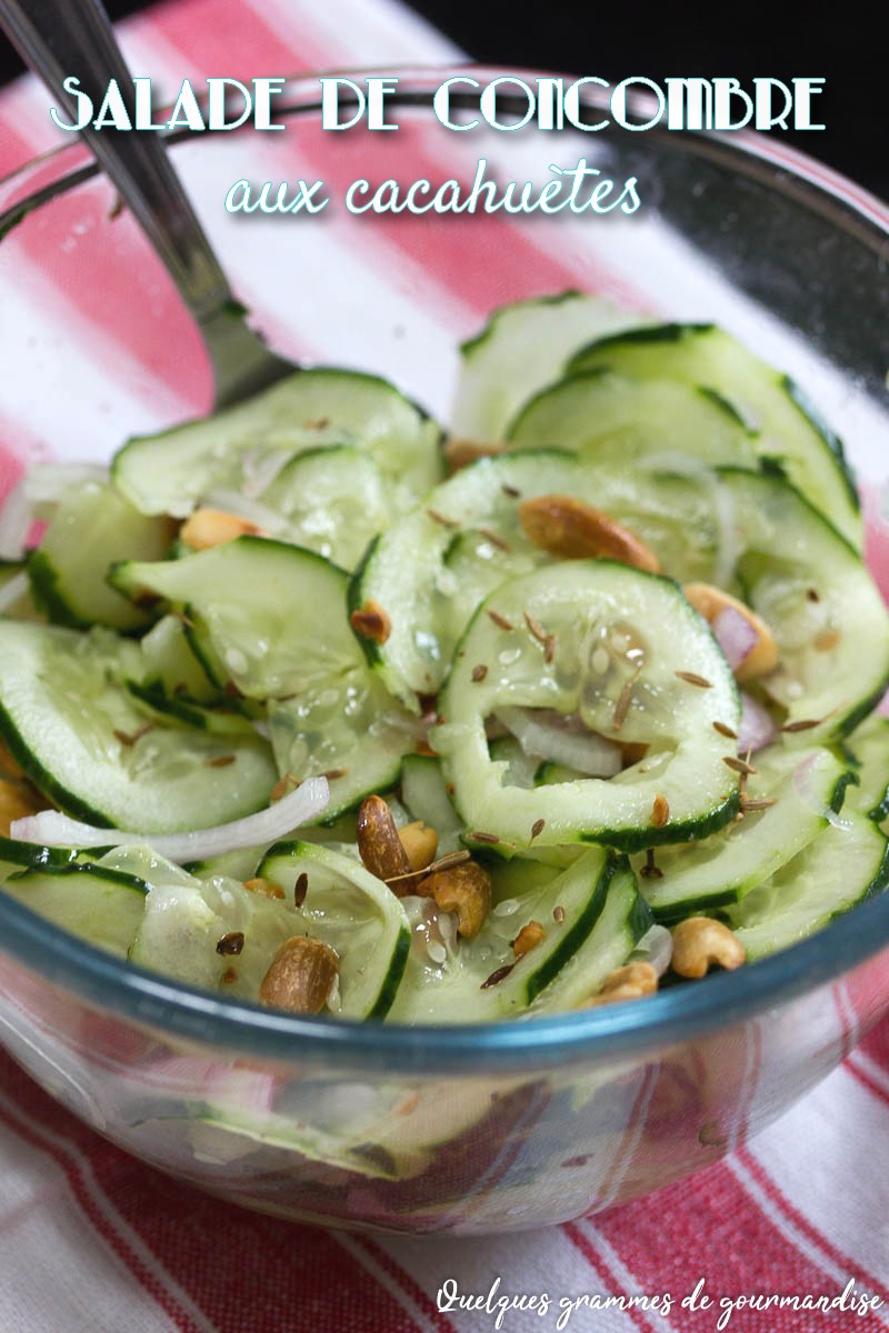 Salade de concombre aux cacahuètes