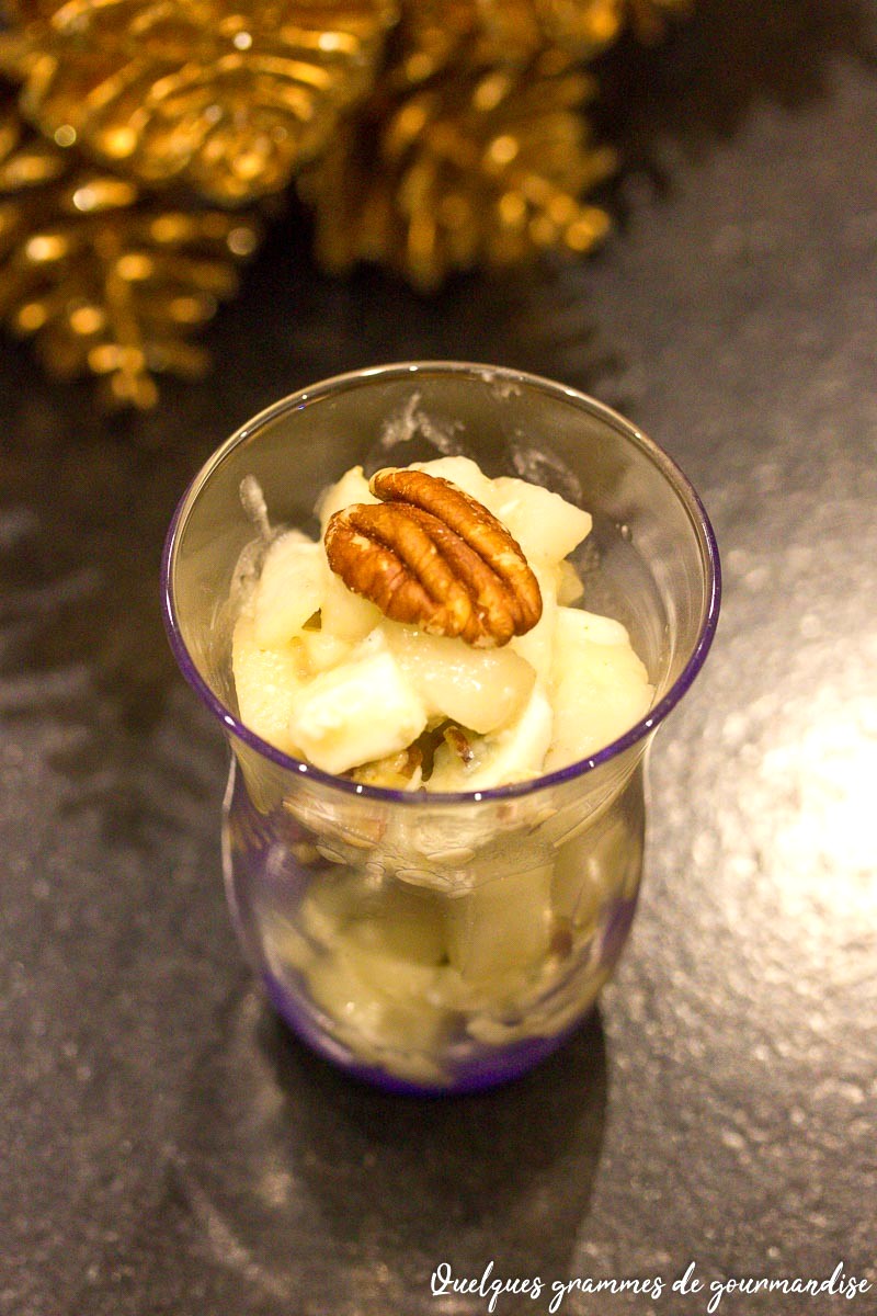 Verrines poire roquefort