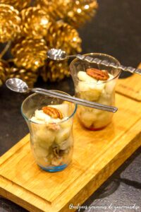 Verrines poire roquefort