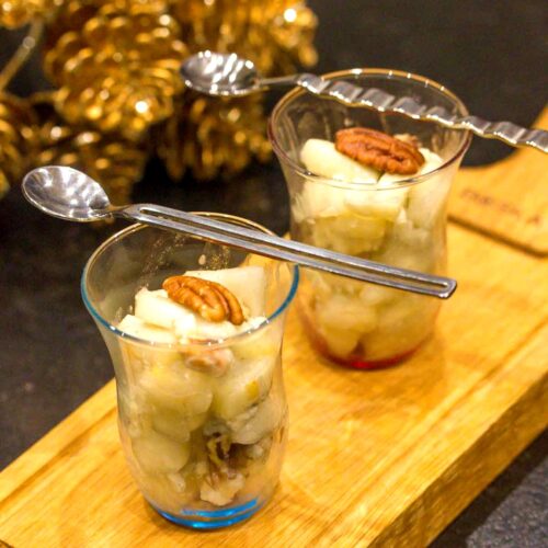 Verrines poire roquefort