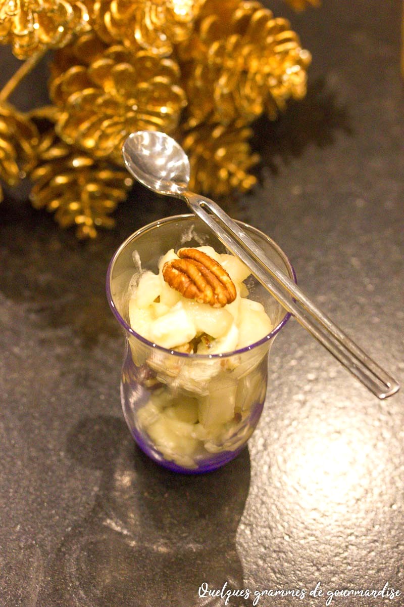 Verrines poire roquefort