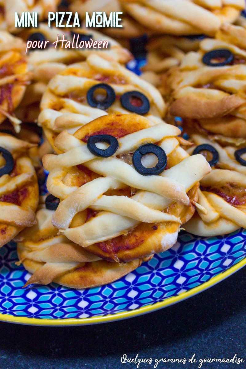 Mini pizzas momies pour Halloween