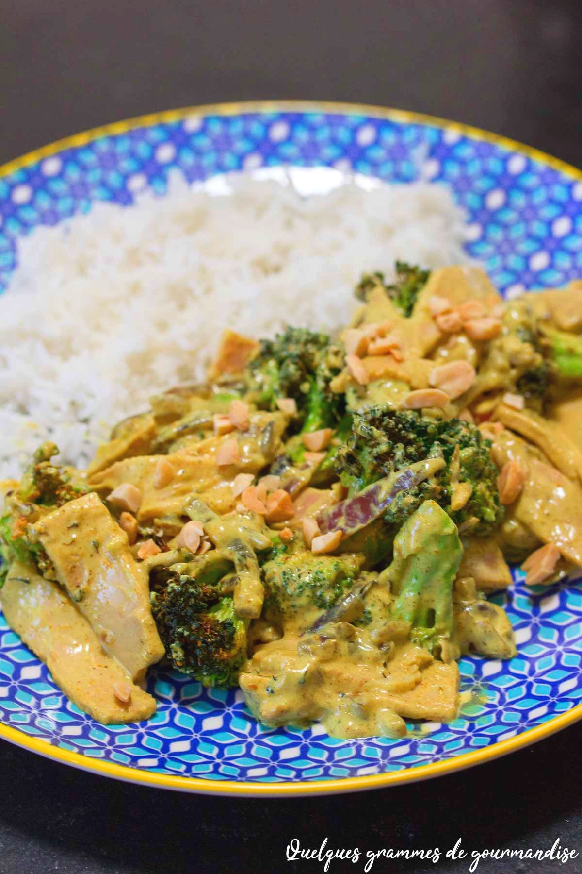 Curry de brocoli au lait de coco